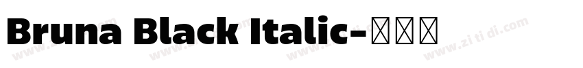 Bruna Black Italic字体转换